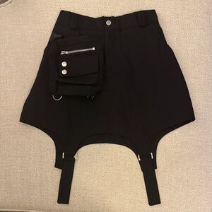 Micas Black Skirt with Detachable Pocket